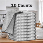 10 Counts Wet Dry Non-Scratch Wire Dishcloth, Reusable Kitchen Cleaning Rag