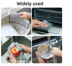 10 Counts Wet Dry Non-Scratch Wire Dishcloth, Reusable Kitchen Cleaning Rag