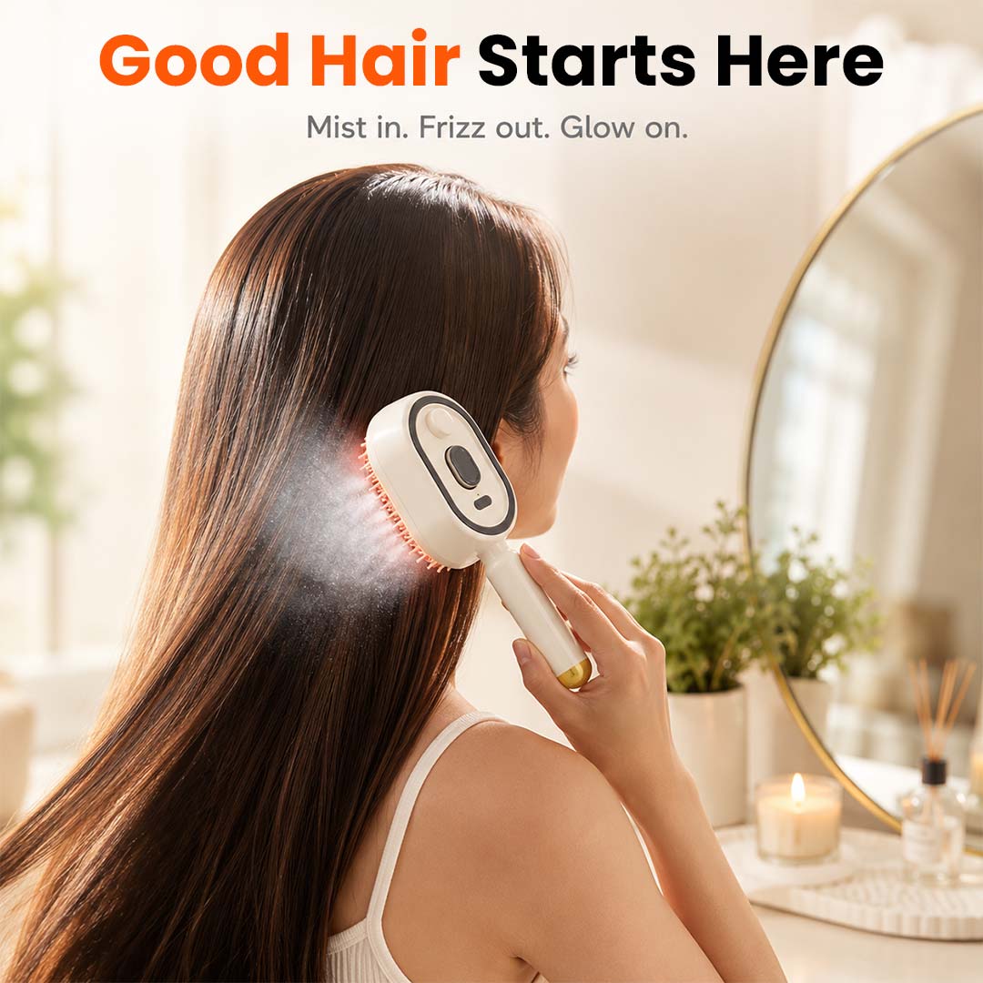 3-in-1 Electric Mist Detangling Brush
