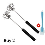 Stainless Steel Semi-Automatic Hand Egg Beater