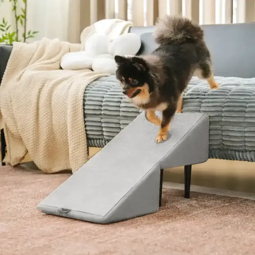 2-in-1 Convertible Wooden Home Step Stool Dog Ramp Stairs for Bed