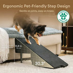 2-in-1 Convertible Wooden Home Step Stool Dog Ramp Stairs for Bed