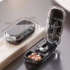 Portable Pill Box With Cutter