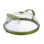 💦No more splashes! Clear microwave lid with handle & steam vent✨