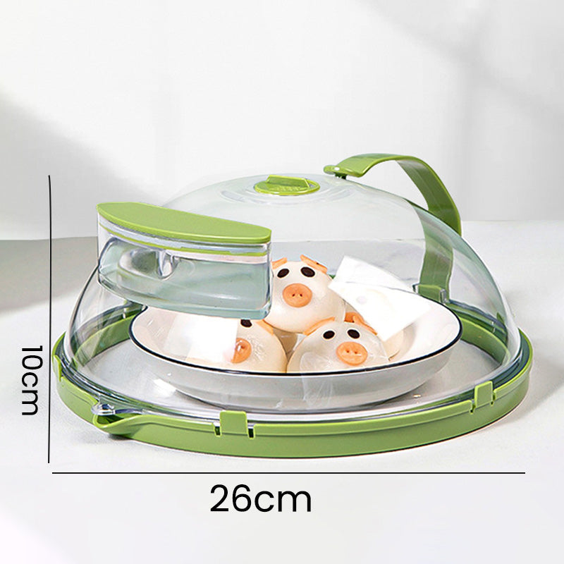 💦No more splashes! Clear microwave lid with handle & steam vent✨