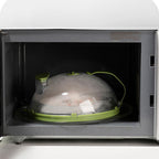💦No more splashes! Clear microwave lid with handle & steam vent✨